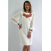 Embroidered dress "Rose Breath" milk